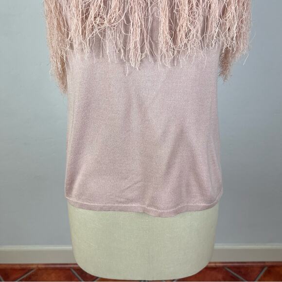 Sincerely Jules Blush Pink Feather Tank Top - Picture 4 of 7